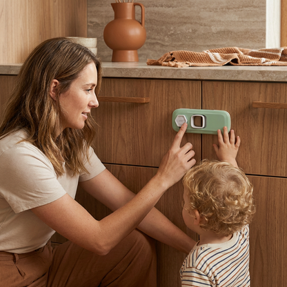2-Pack Child Safety Locks for Cabinets, Fridge & Drawers – Multi-Purpose Safety Latches for Babies & Kids