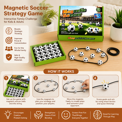 Magnetic Soccer Strategy Game – Interactive Family Challenge for Kids & Adults