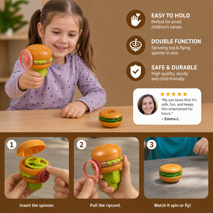Kids’ 2-in-1 Spinning Top & Flying Spinner Launcher