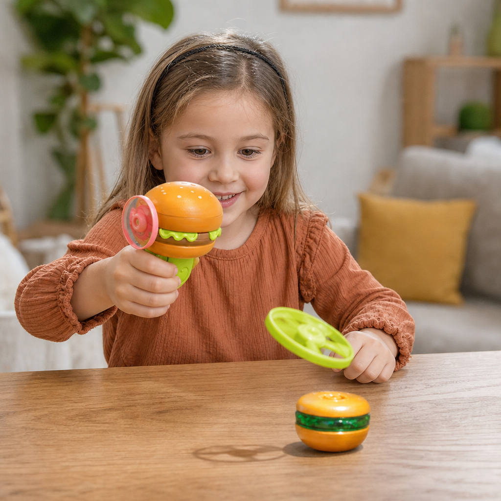Kids’ 2-in-1 Spinning Top & Flying Spinner Launcher