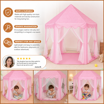 Princess Castle Play Tent for Indoor & Outdoor Fun