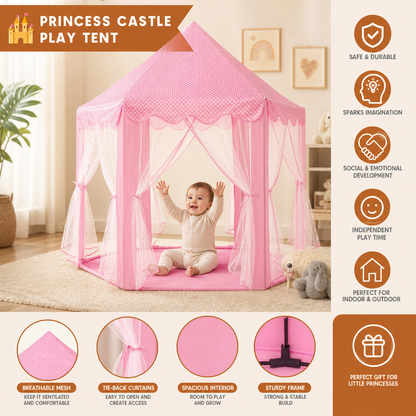 Princess Castle Play Tent for Indoor & Outdoor Fun