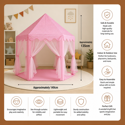 Princess Castle Play Tent for Indoor & Outdoor Fun