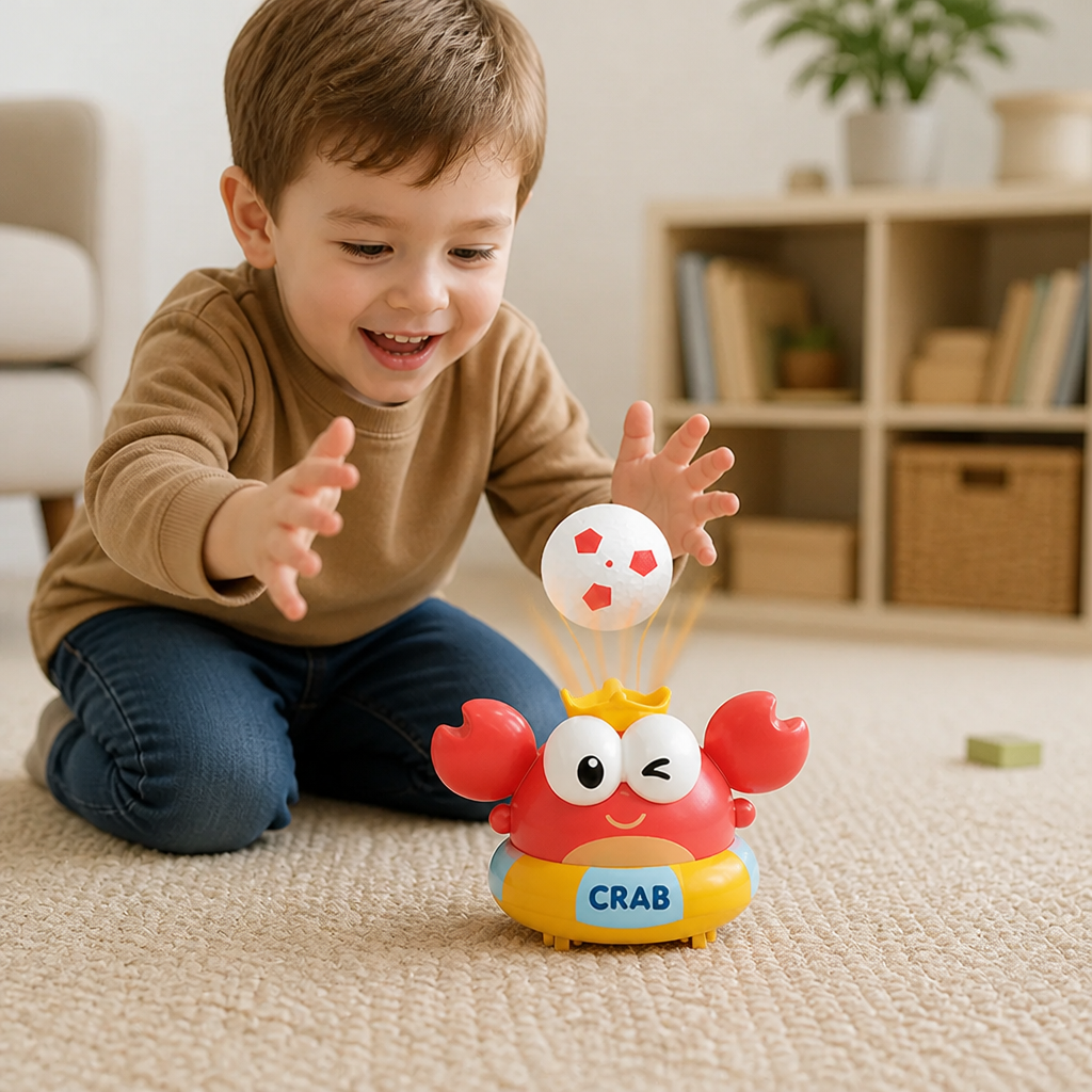 Kids’ Electric Crab Floating Ball Toy