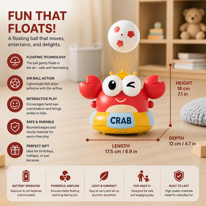 Kids’ Electric Crab Floating Ball Toy
