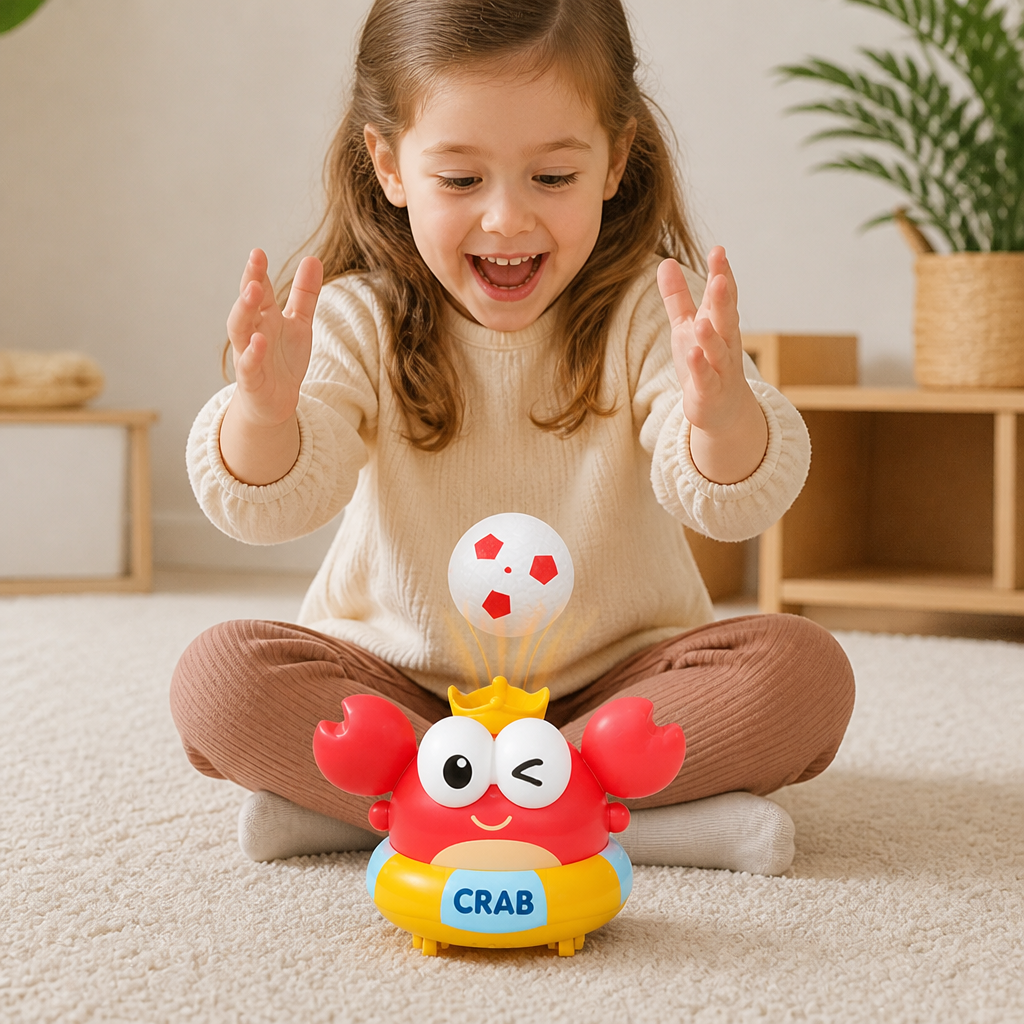 Kids’ Electric Crab Floating Ball Toy