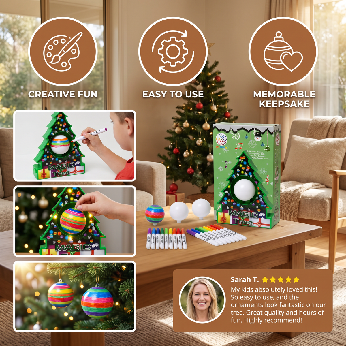 DIY Christmas Spinning Ornament Painting Kit