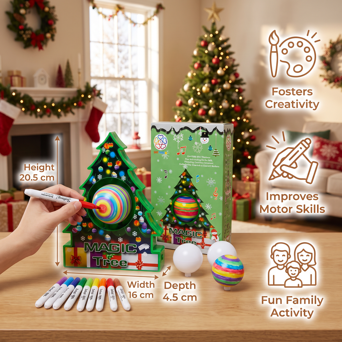 DIY Christmas Spinning Ornament Painting Kit