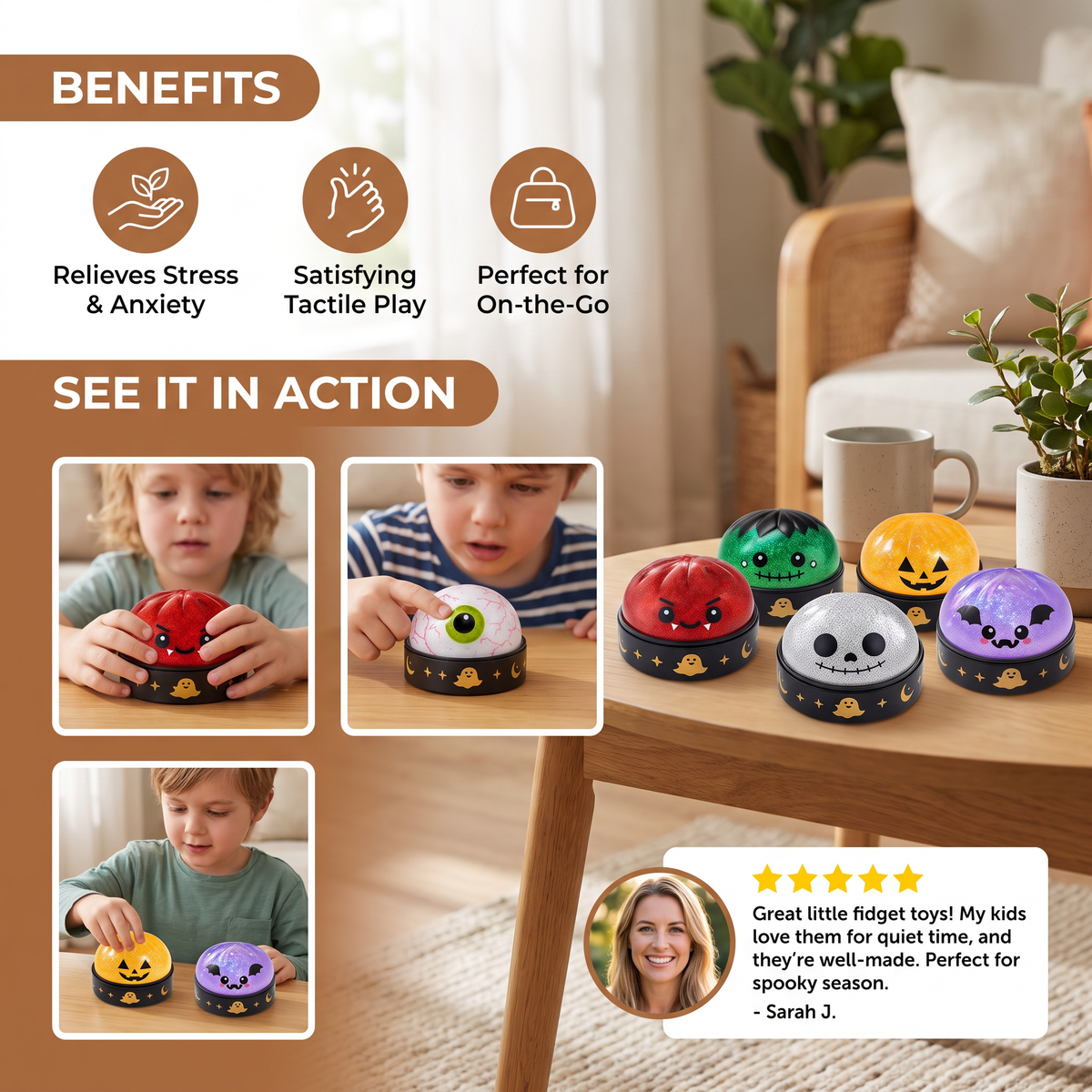 Halloween Dumpling Squishy Stress Relief Toys