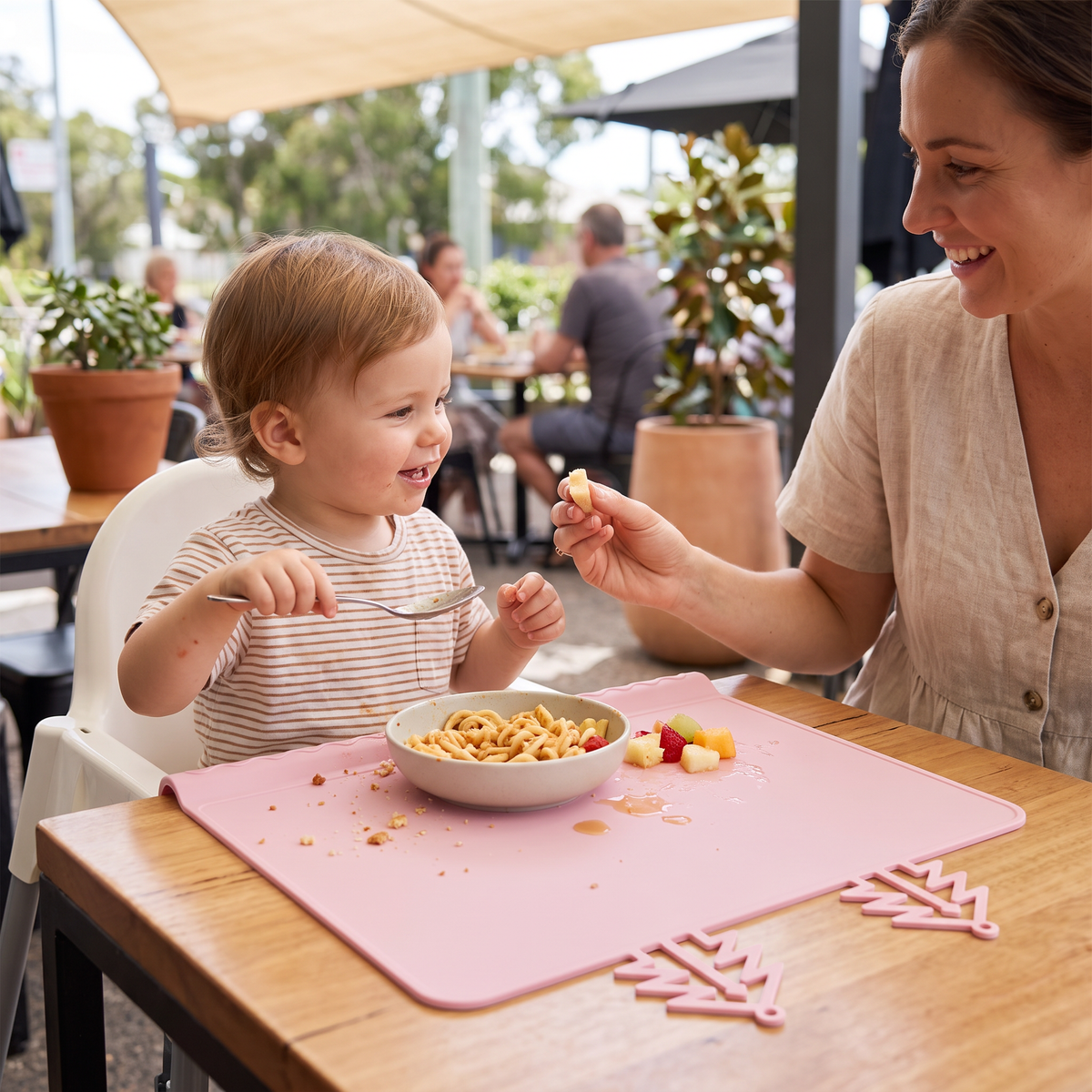 BabySafe Practical & Hygienic Silicone Baby Placemat with Raised Edge