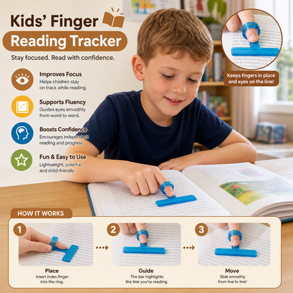Kids’ Finger Reading Tracker – Translucent Reading Guide
