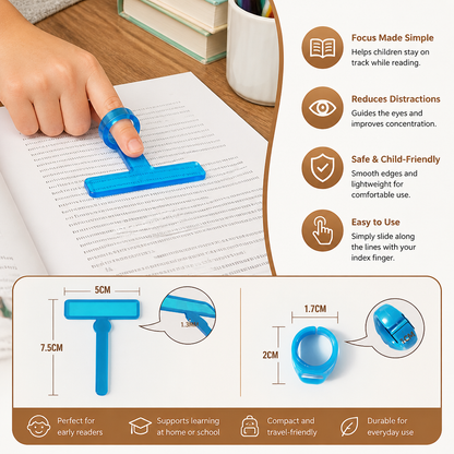 Kids’ Finger Reading Tracker – Translucent Reading Guide