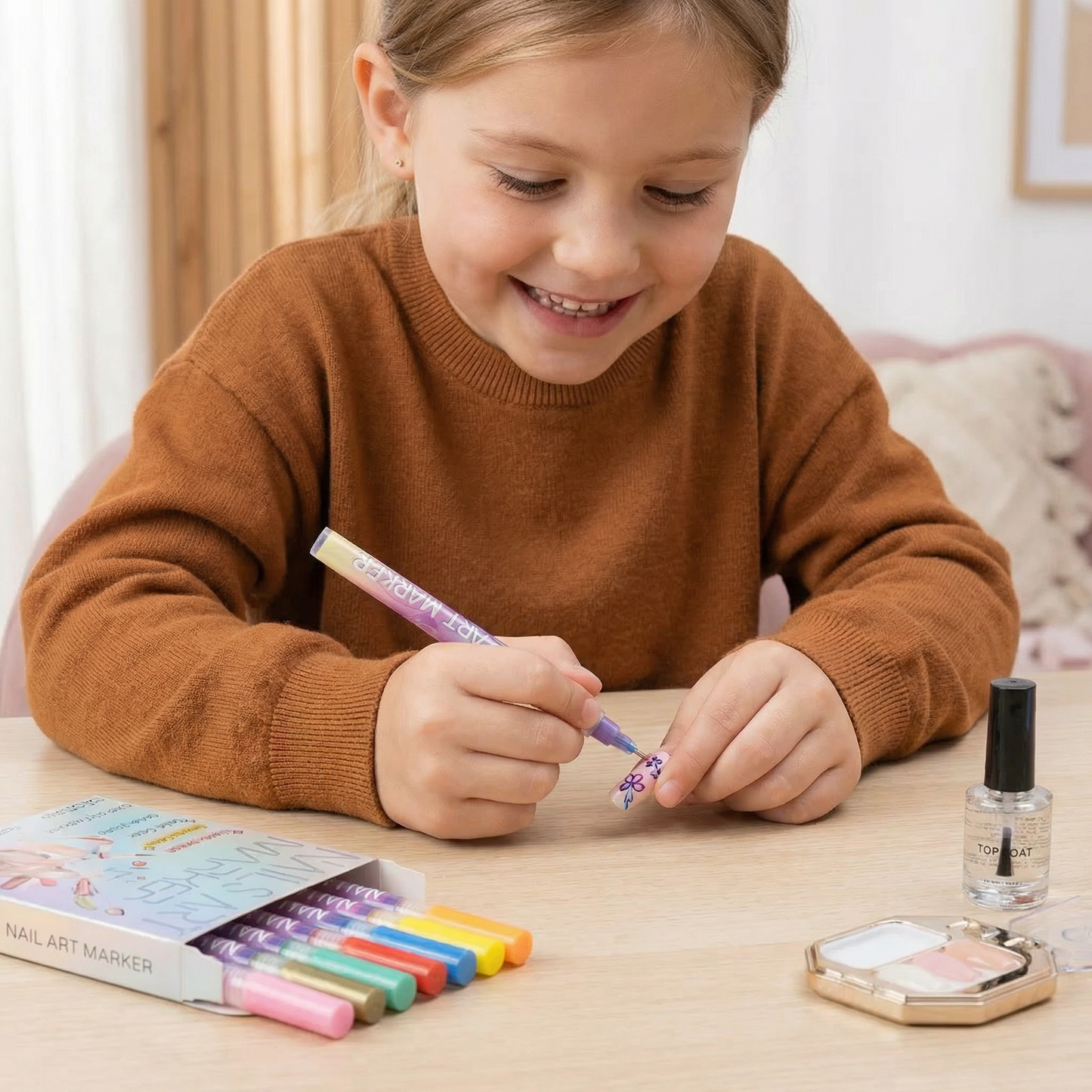 Nail Art Marker Set with Precision Tip – Acrylic Pens for Detailed Nail Designs