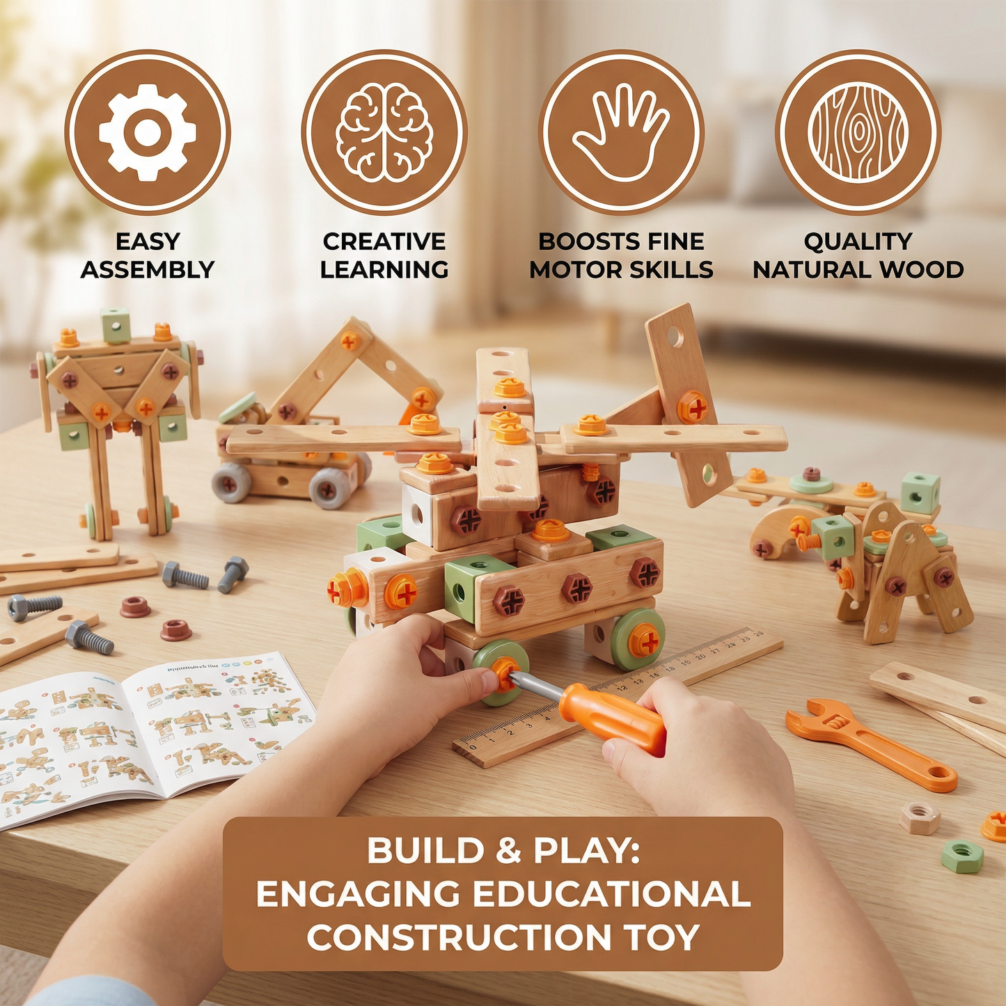 Kids Tool Set for Building & Fixing – Educational Construction Toy