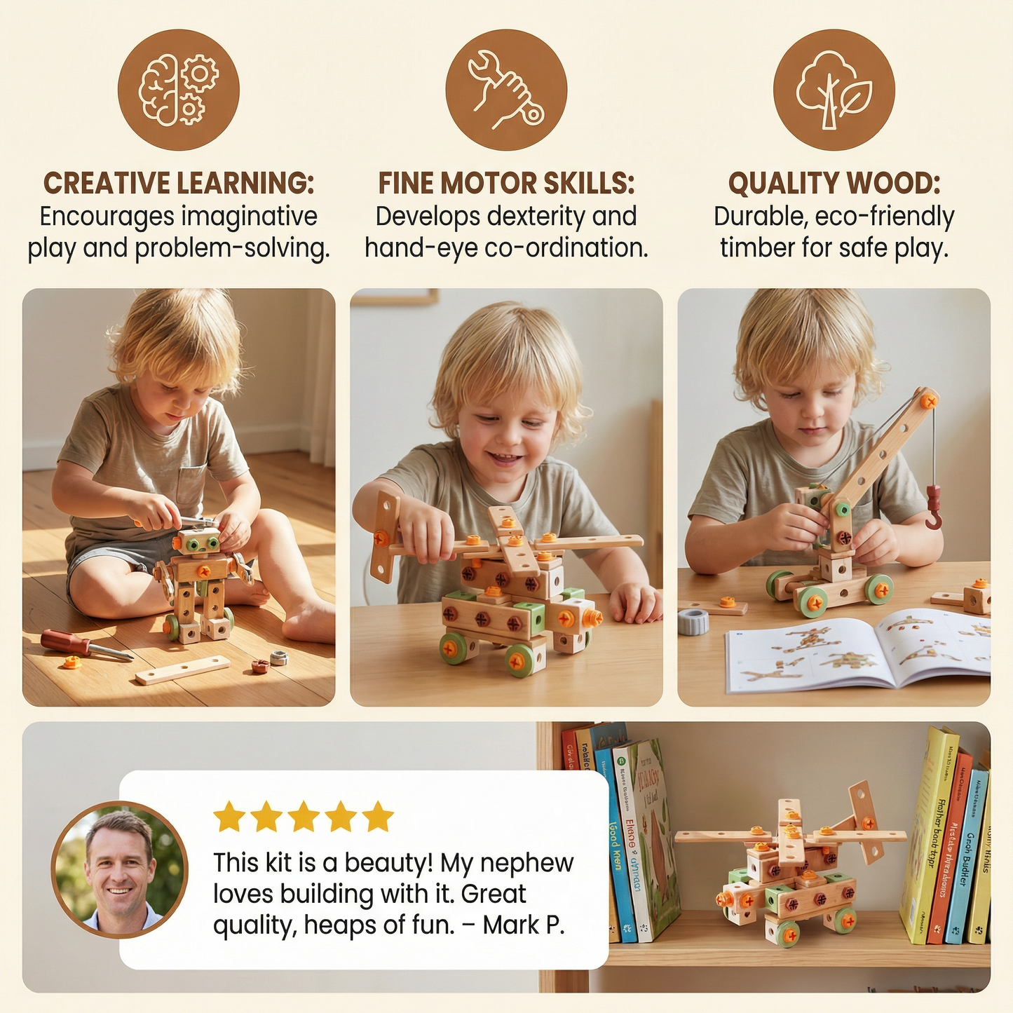 Kids Tool Set for Building & Fixing – Educational Construction Toy