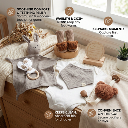 6-Piece Newborn Gift Box Set – Baby Essentials Starter Kit