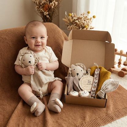 6-Piece Newborn Gift Box Set – Baby Essentials Starter Kit
