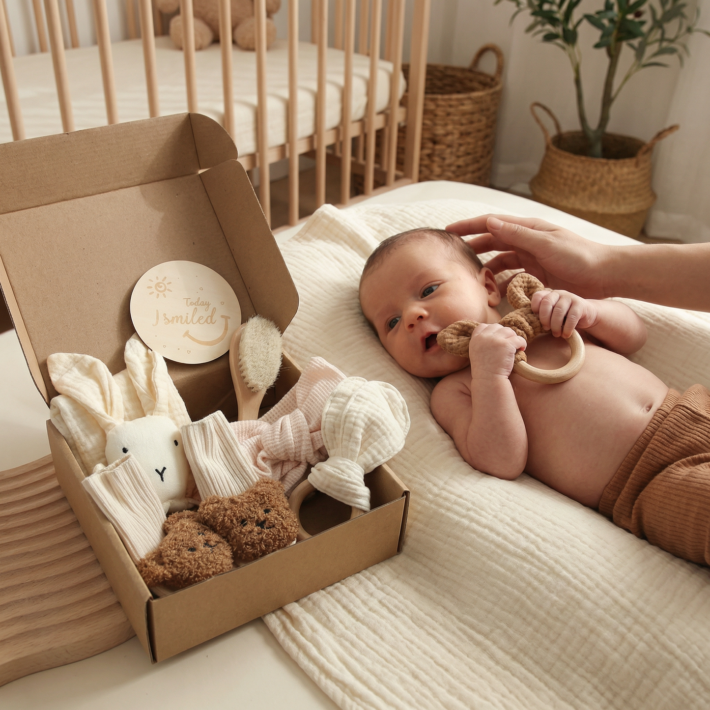 6-Piece Newborn Gift Box Set – Baby Essentials Starter Kit