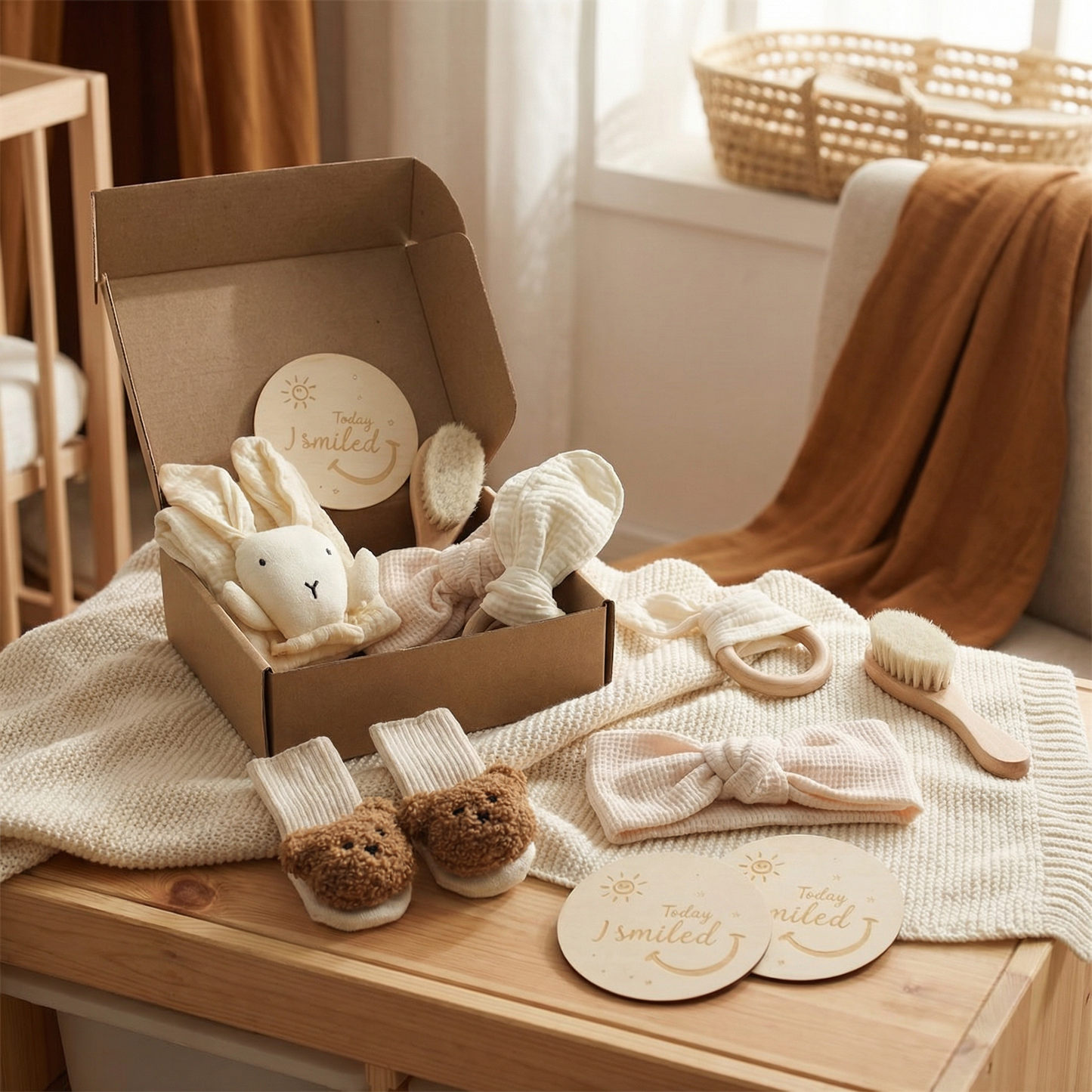 6-Piece Newborn Gift Box Set – Baby Essentials Starter Kit