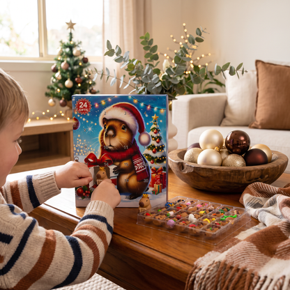 24-Day Capybara Christmas Advent Calendar - 24 Cute Mini Figures