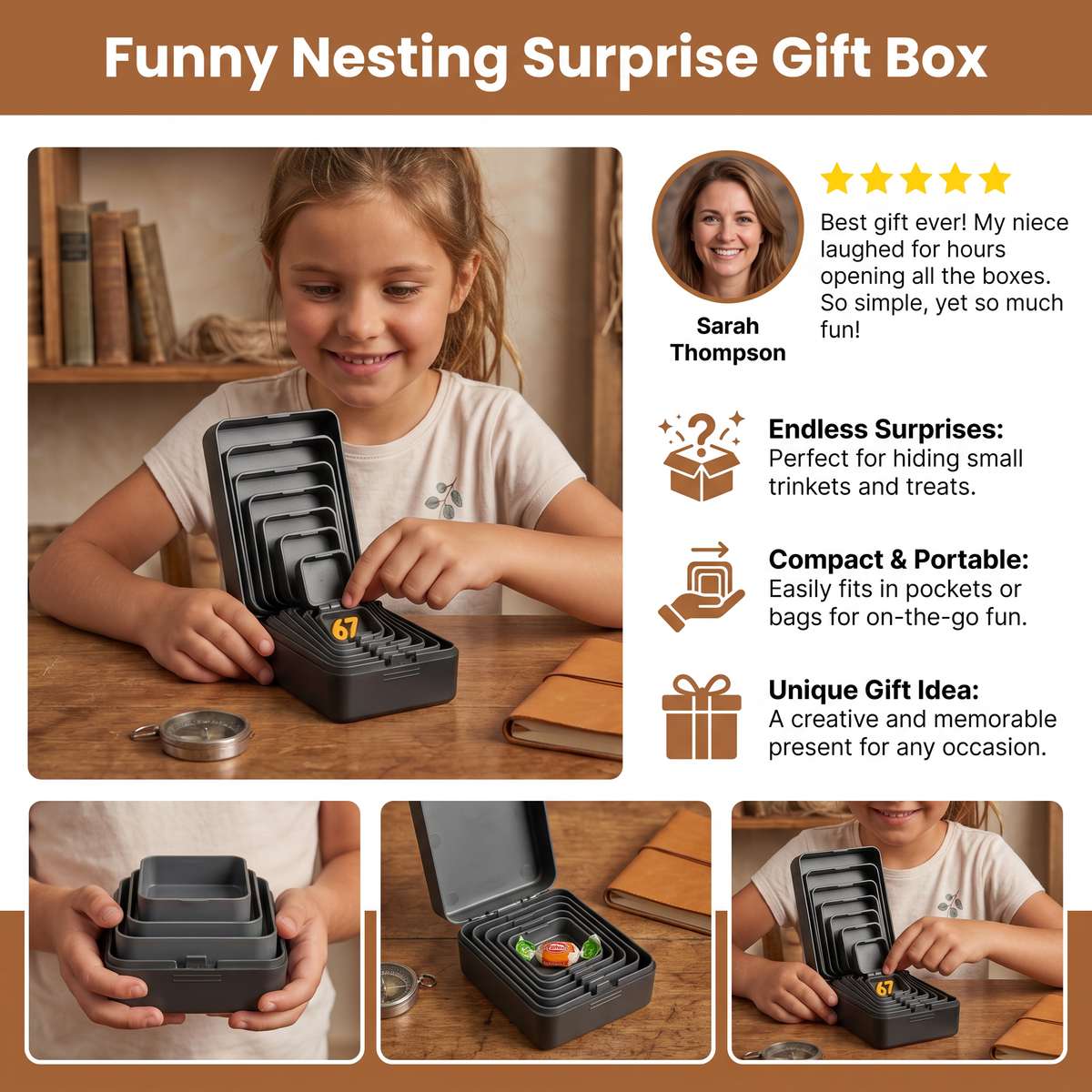 Funny Nesting Surprise Gift Box