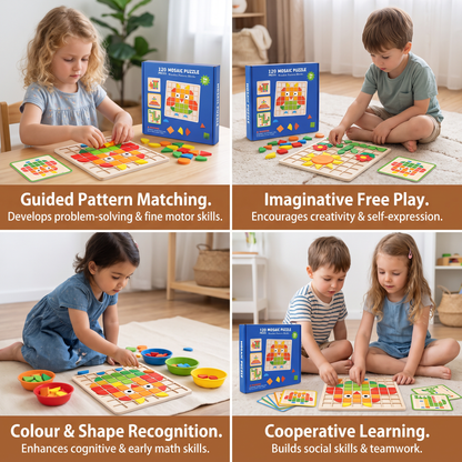Montessori Mosaic Puzzle Colours and Shapes Game