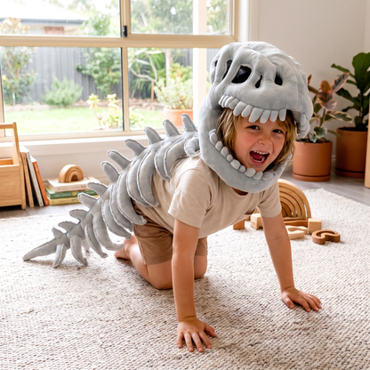Funny Dinosaur Skeleton Plush Costume