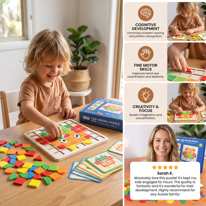 Montessori Mosaic Puzzle Colours and Shapes Game