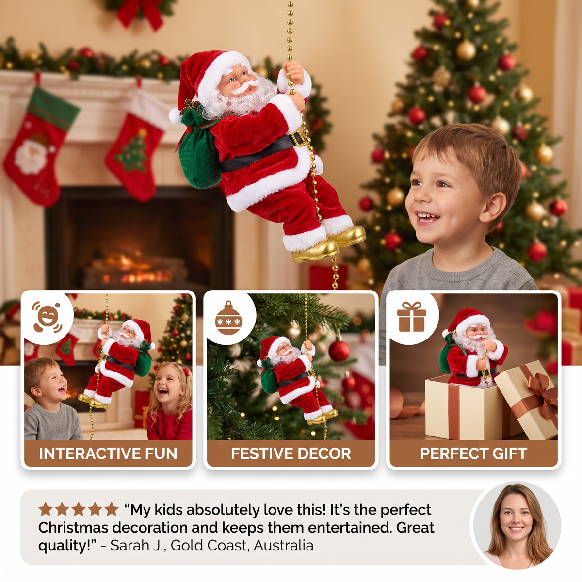 Climbing Santa Claus Toy