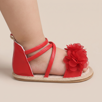 Gladiator Ruffle Flower Sandals