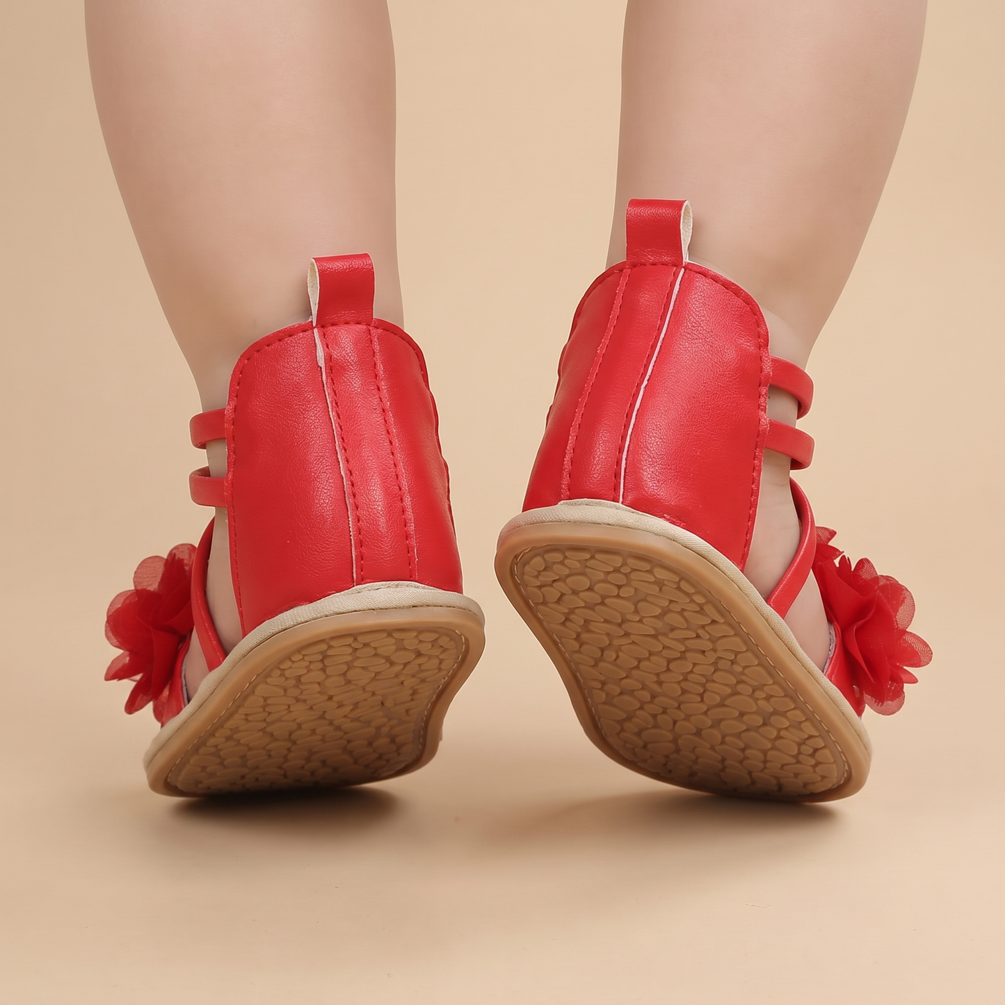 Gladiator Ruffle Flower Sandals