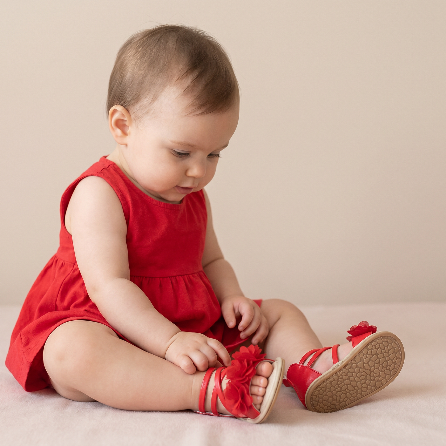 Gladiator Ruffle Flower Sandals