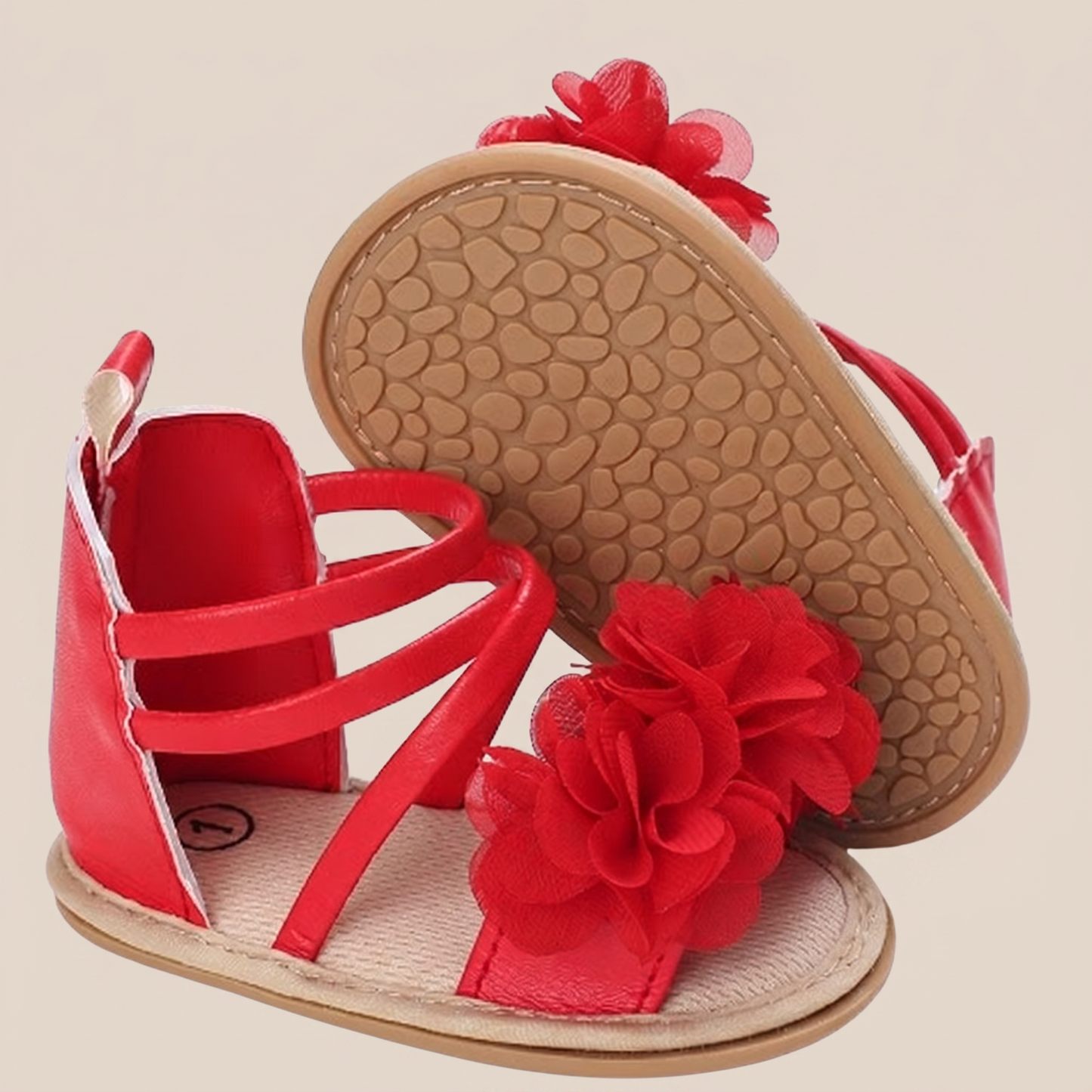Gladiator Ruffle Flower Sandals