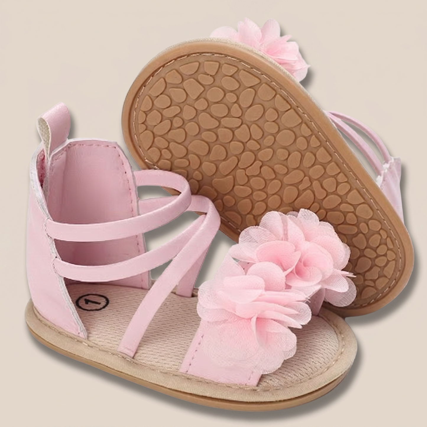 Gladiator Ruffle Flower Sandals