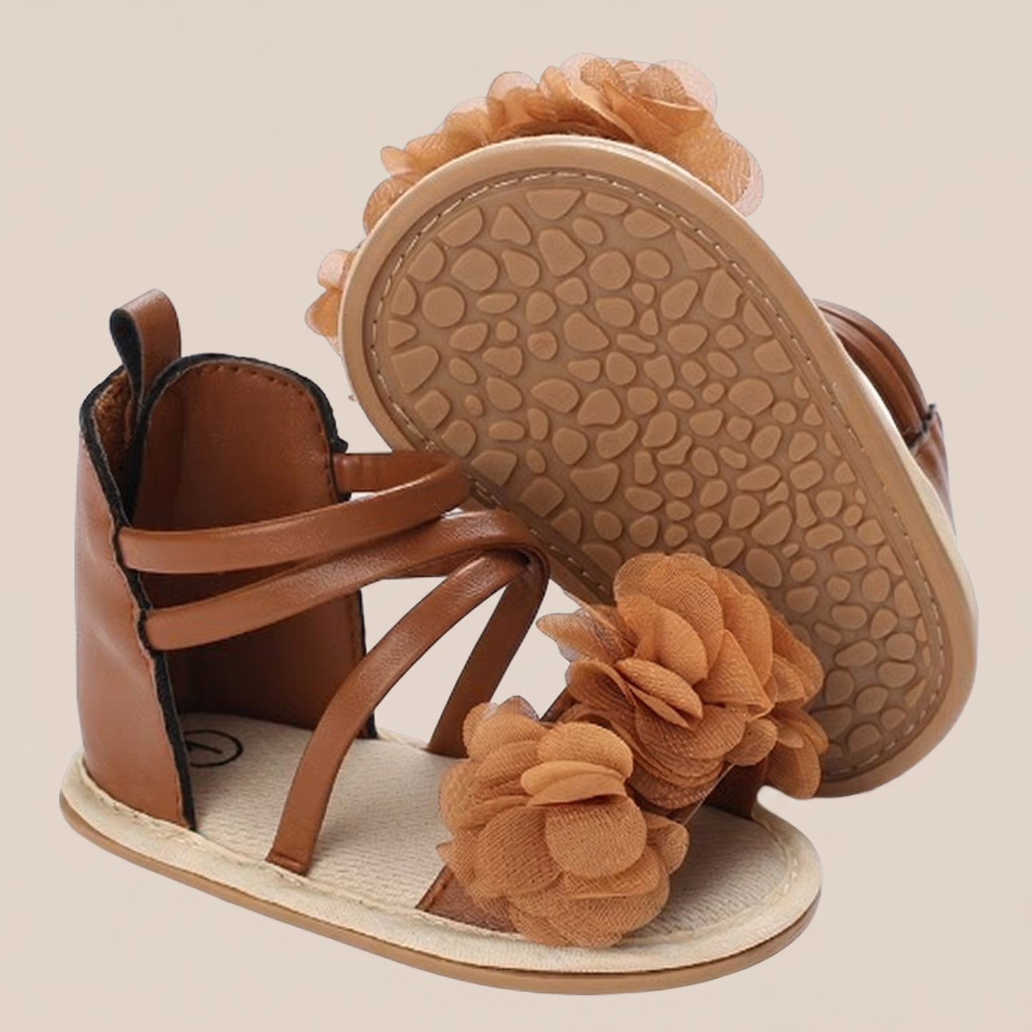 Gladiator Ruffle Flower Sandals