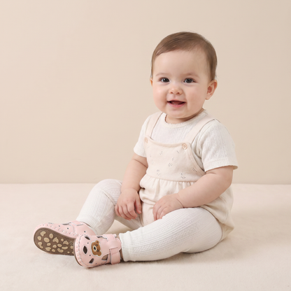 Teddy Bear Cutout Closed-Toe Sandals