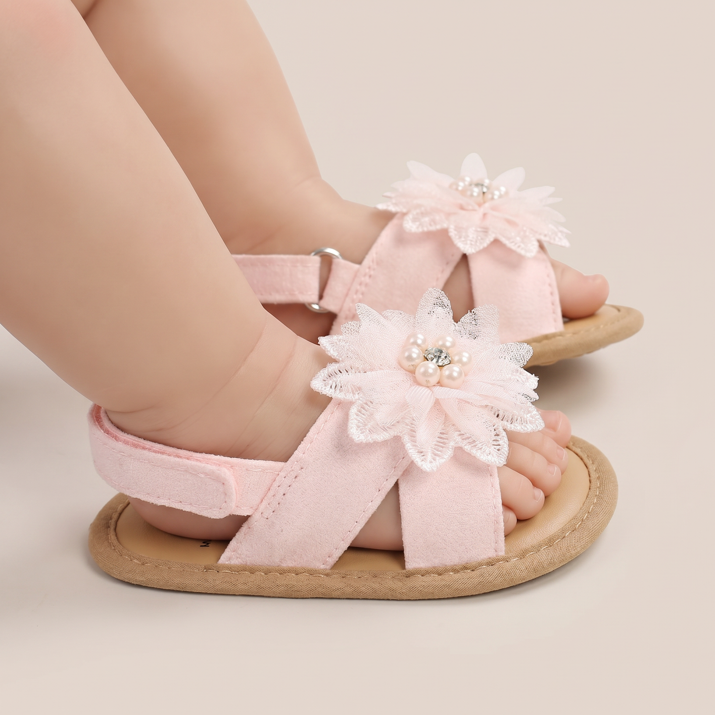 Flower Bow Slingback Sandals