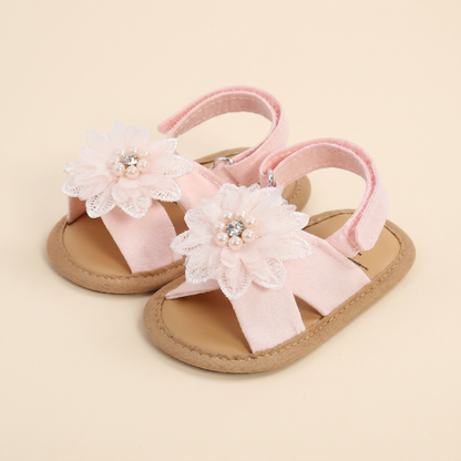 Flower Bow Slingback Sandals