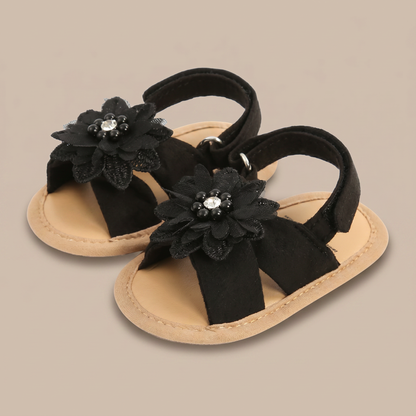 Flower Bow Slingback Sandals