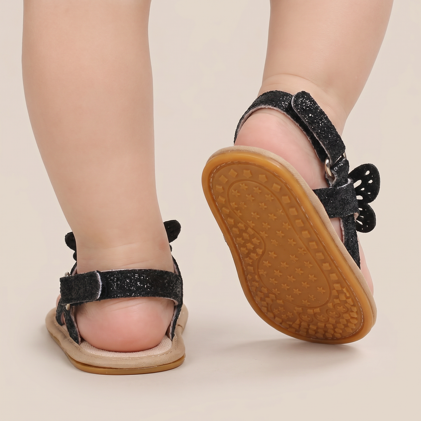 Glitter Butterfly Thong Sandals