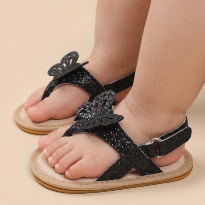 Glitter Butterfly Thong Sandals
