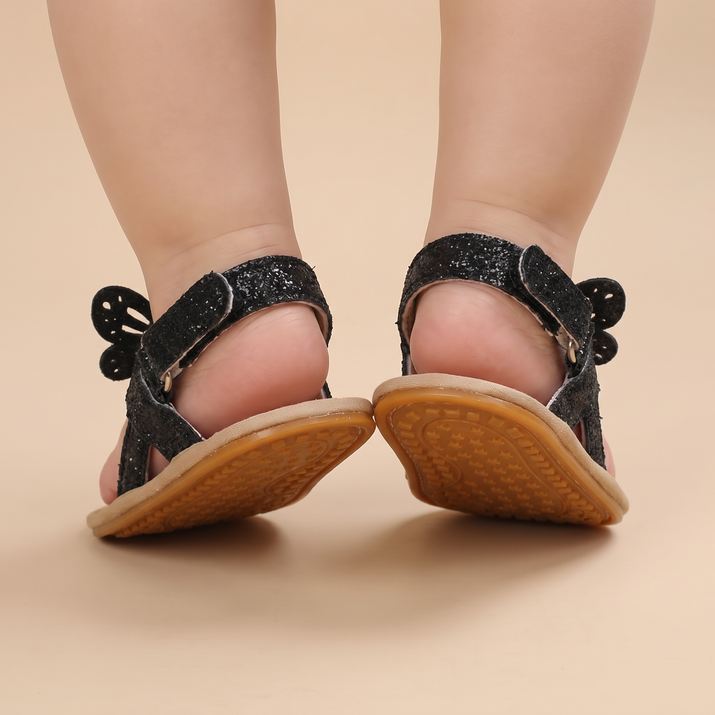 Glitter Butterfly Thong Sandals