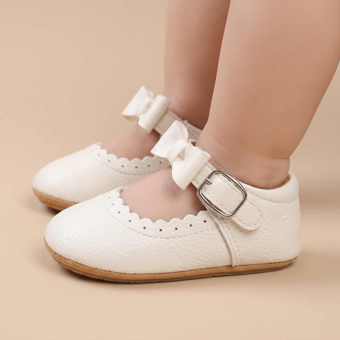 Scallop Bow Mary Jane Shoes