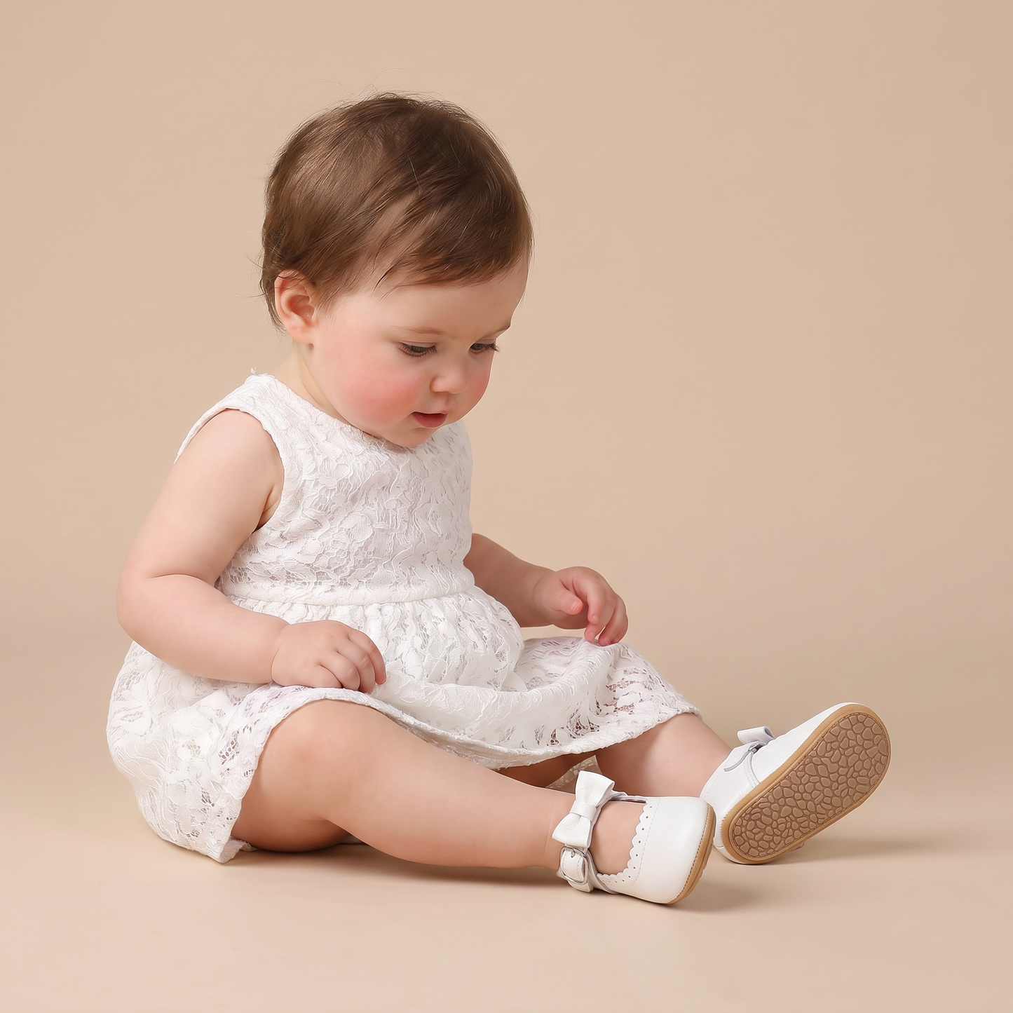 Scallop Bow Mary Jane Shoes
