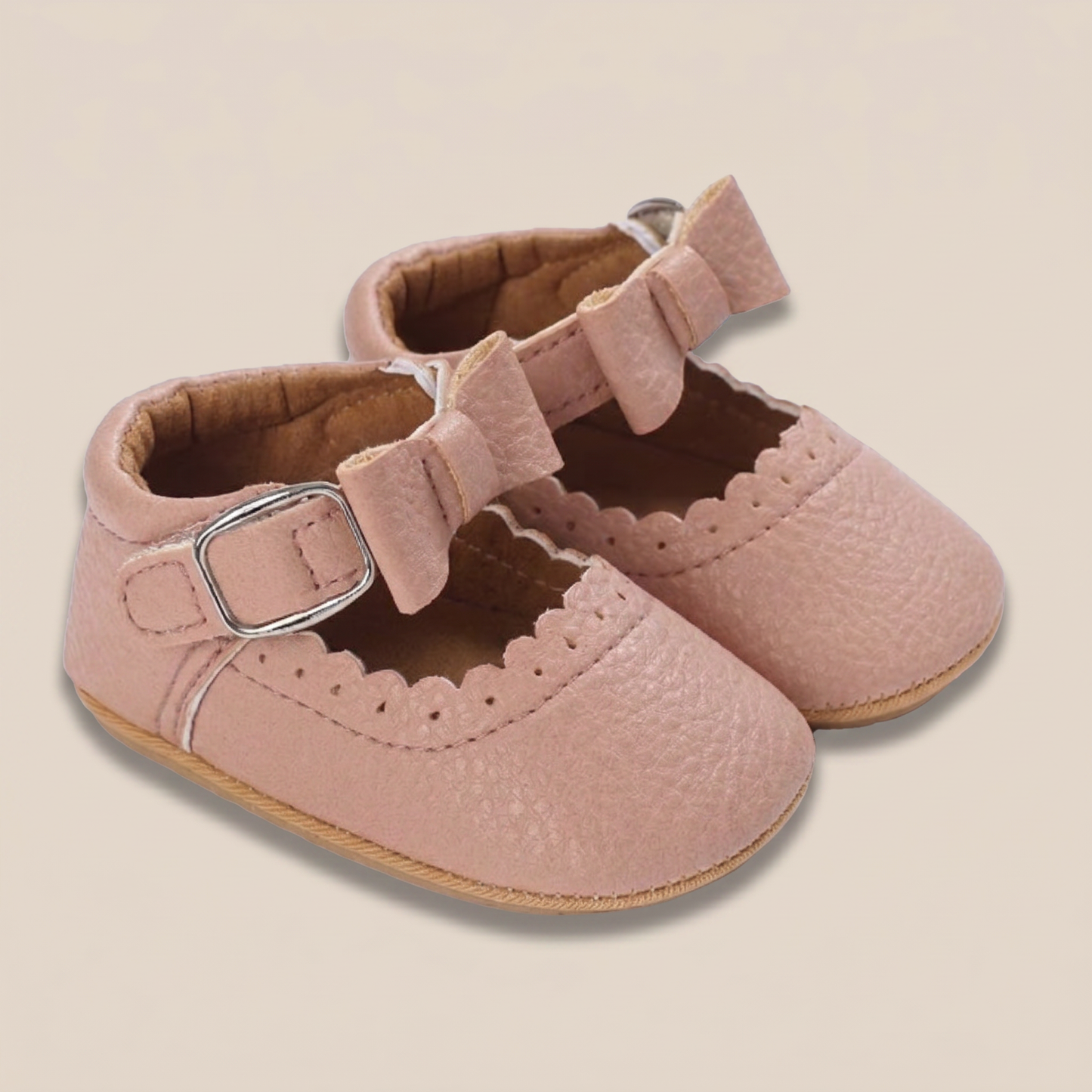 Scallop Bow Mary Jane Shoes