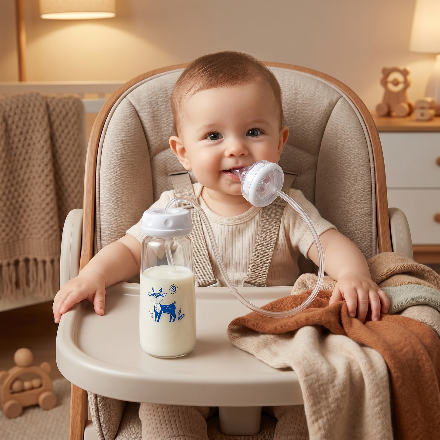 Hands-free Baby Feeding Bottle