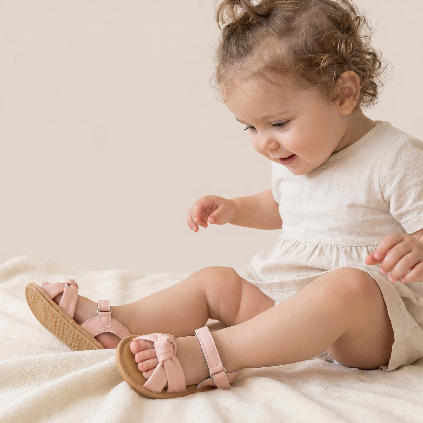 Wide Bow Strap Sandals