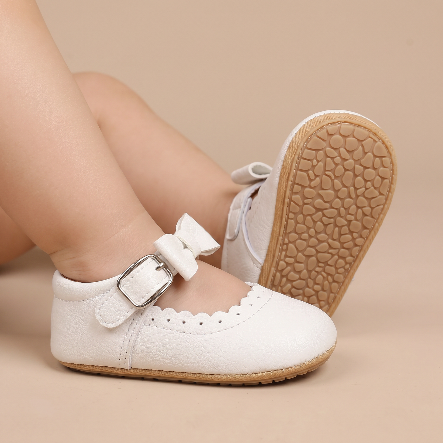 Scallop Bow Mary Jane Shoes