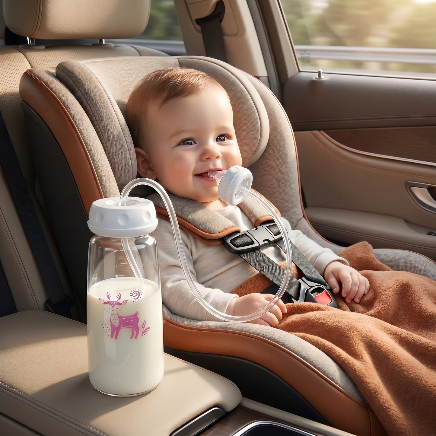 Hands-free Baby Feeding Bottle