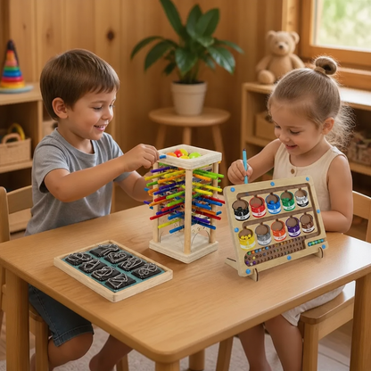 3-Piece Montessori Play and Development Puzzle Set for Children
